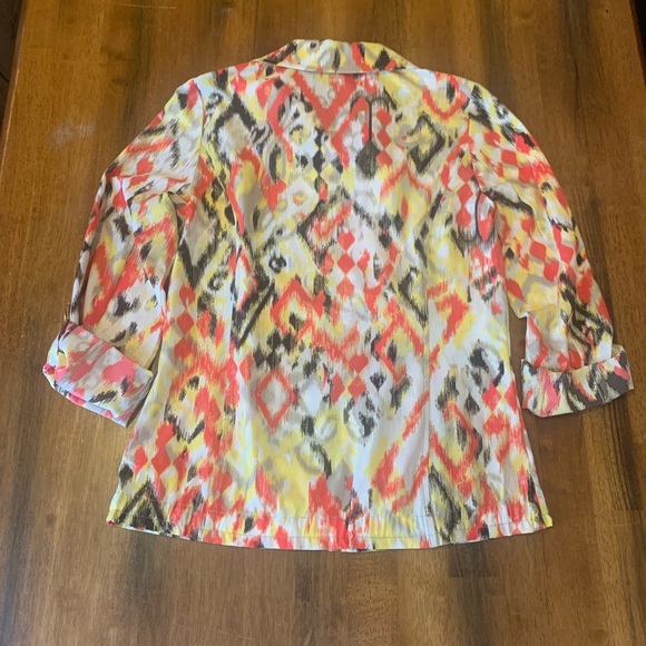 Laura Ashley Vibrant Red and Yellow Patterned jacket - Picture 8 of 10